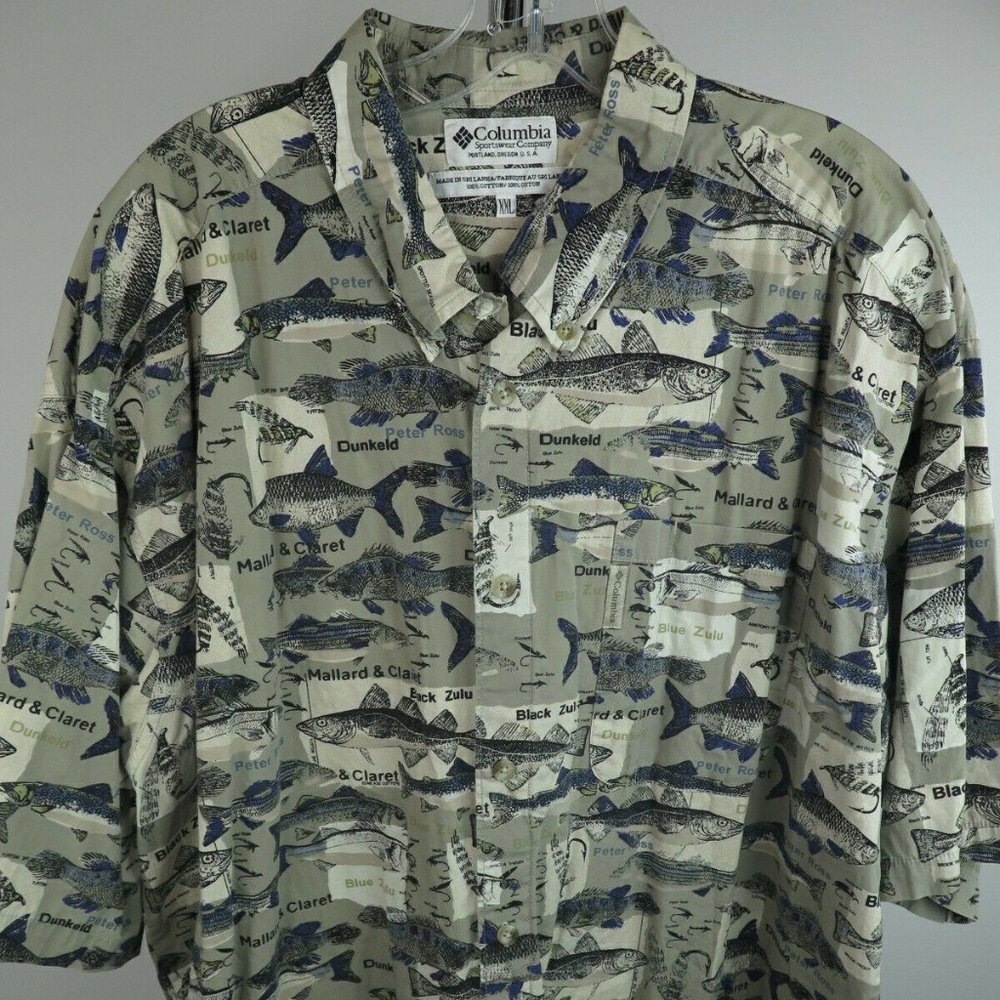 Columbia Sportswear Fish Short Sleeve Shirt Mens